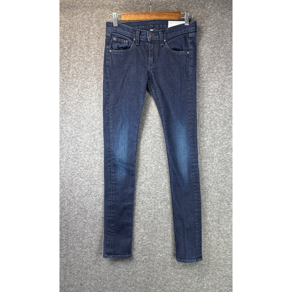 Rag & Bone Skinny Jeans Women 25 Indigo Blue Olive Harrow Preppy Night Out USA